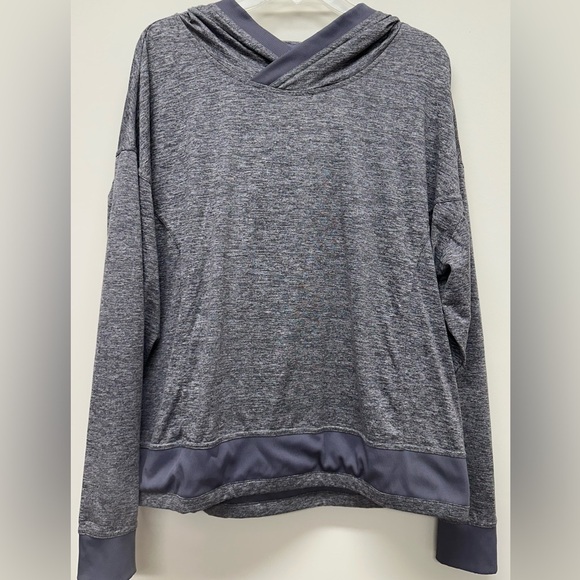 MONDETTA PERFORMANCE + LUXURY XL Lavender Gray Space Dye Hooded PulloverShirt - Picture 1 of 8